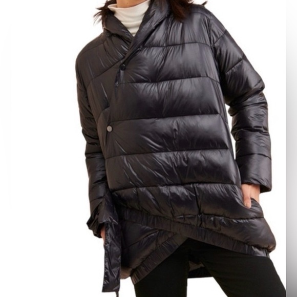 Universal Standard Jackets & Blazers - Universal Standard Black Puffer-Style Wrap Coat Jacket Size Large Warm Winter